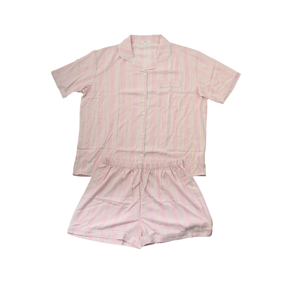 K&Co Short Pyjama Set Size Large - PINK CHECK